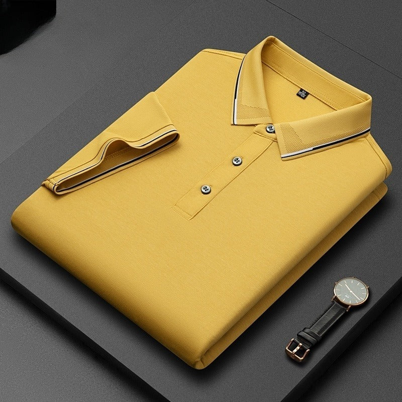 Light Business Silk Men's Short-sleeved T-shirt