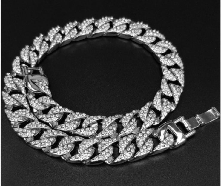 Full Diamond Cuban Chain Men&