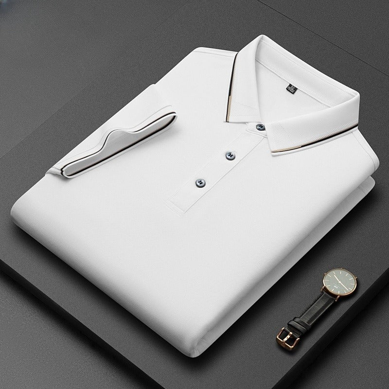 Light Business Silk Men's Short-sleeved T-shirt