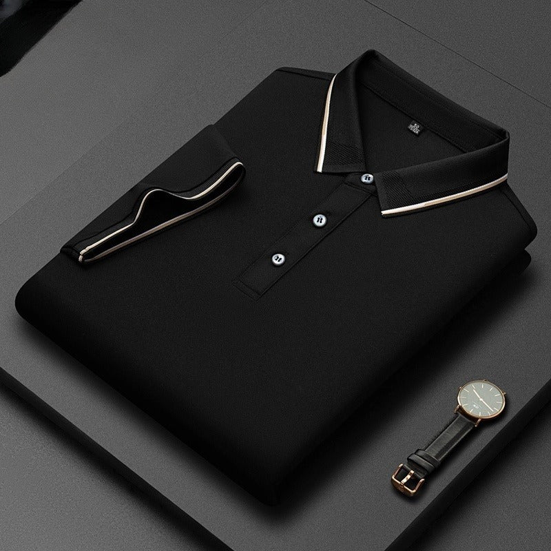 Light Business Silk Men's Short-sleeved T-shirt