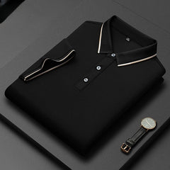 Light Business Silk Men's Short-sleeved T-shirt