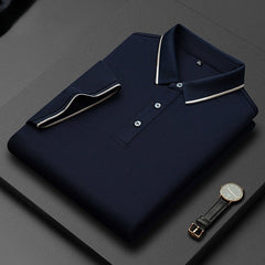 Light Business Silk Men's Short-sleeved T-shirt