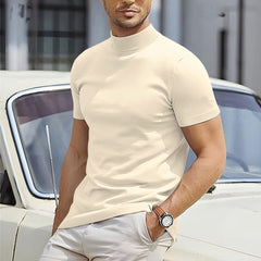 Men's Plus Size Sports Half-high Collar T-shirt