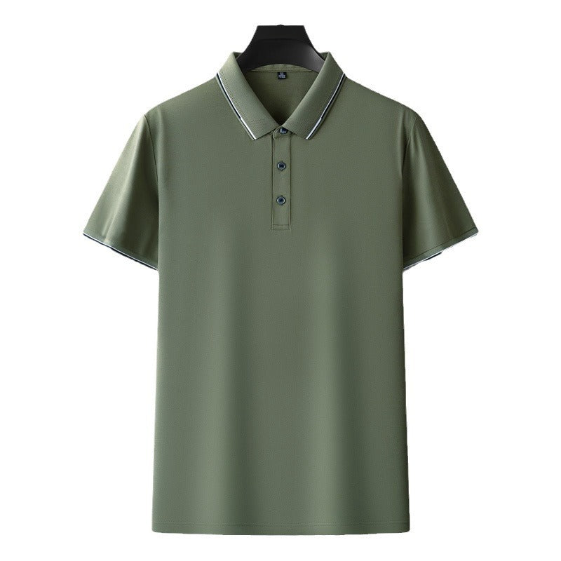 Light Business Silk Men's Short-sleeved T-shirt