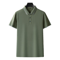 Light Business Silk Men's Short-sleeved T-shirt