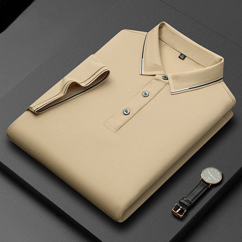 Light Business Silk Men's Short-sleeved T-shirt