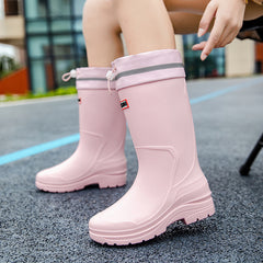 Kitchen High-top Waterproof Non-slip Rubber Shoes Women's Rain Boots